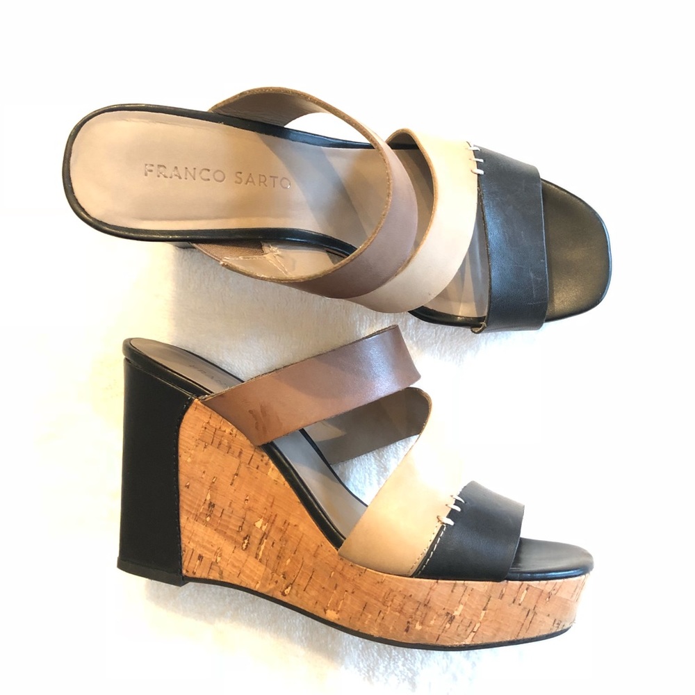 Franco Sarto Strapped Sandal Wedges